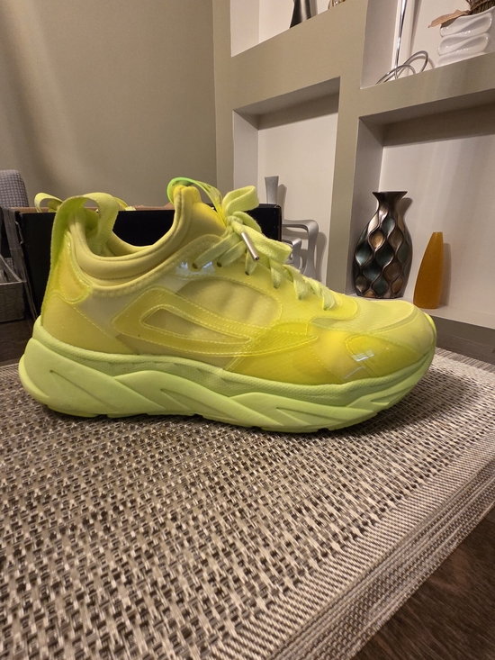 Fila Shoes - Fila Neon Yellow Platform Trainer
